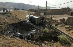 واژگونی نفت کش در جاده پلدختر – اندیمشک یک کشته برجا گذاشت
