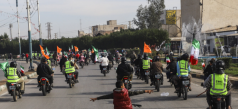 پرچم های ایران اسلامی در یوم الله ۲۲ بهمن در اندیمشک برافراشته شد